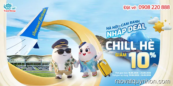 Vietravel Airlines giảm 10% khi bay Hà Nội – Cam Ranh