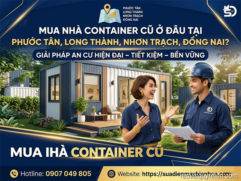 Mua nhà container cũ ở đâu tại Phường Phước Tân,Long Thành,Nhơn Trạch