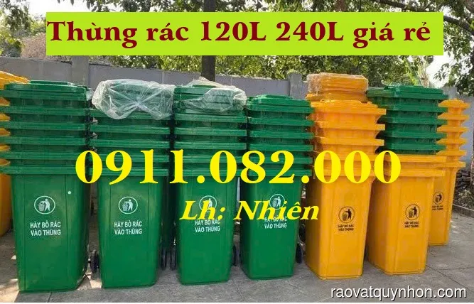 Điểm bán thùng rác 120l 240l giá rẻ tại các tỉnh miền tây- thùng rác chất lượng