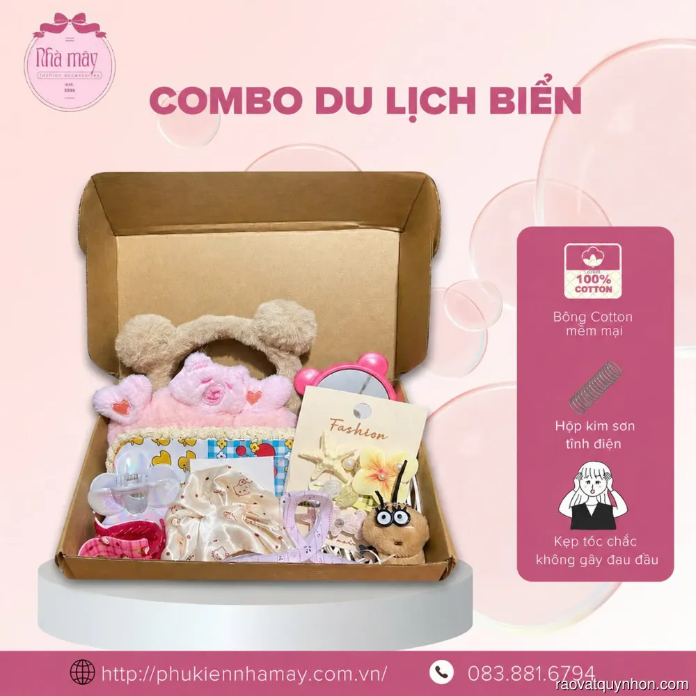 Chuẩn bị gì cho chuyến đi biển sắp tới? Đừng quên Combo phụ kiện siêu xinh này!