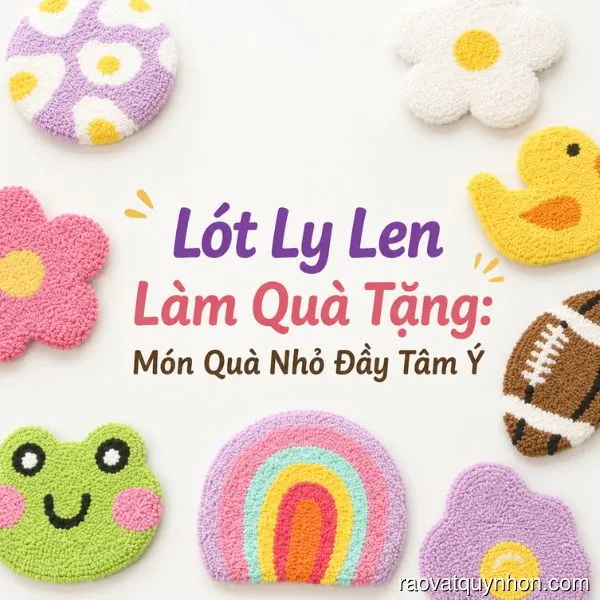 Miếng Lót Ly Bằng Len Handmade – Điểm Nhấn Nhỏ Cho Góc Chill Thêm Xinh